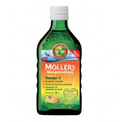 Moller's Μουρουνέλαιο Tutti Frutti Παραδοσιακό Μουρουνέλαιο σε Υγρή Μορφή με Γεύση Φρούτων, 250m